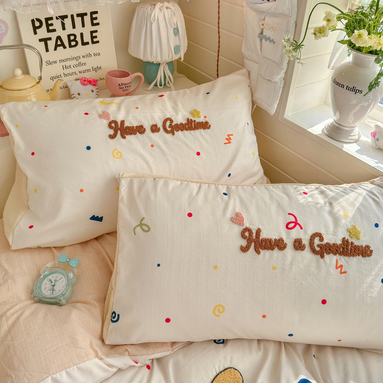 91家纺网 家纺一手货源 找家纺 王朝国际 2026爆款棉纱毛巾绣四件套 闪闪兔