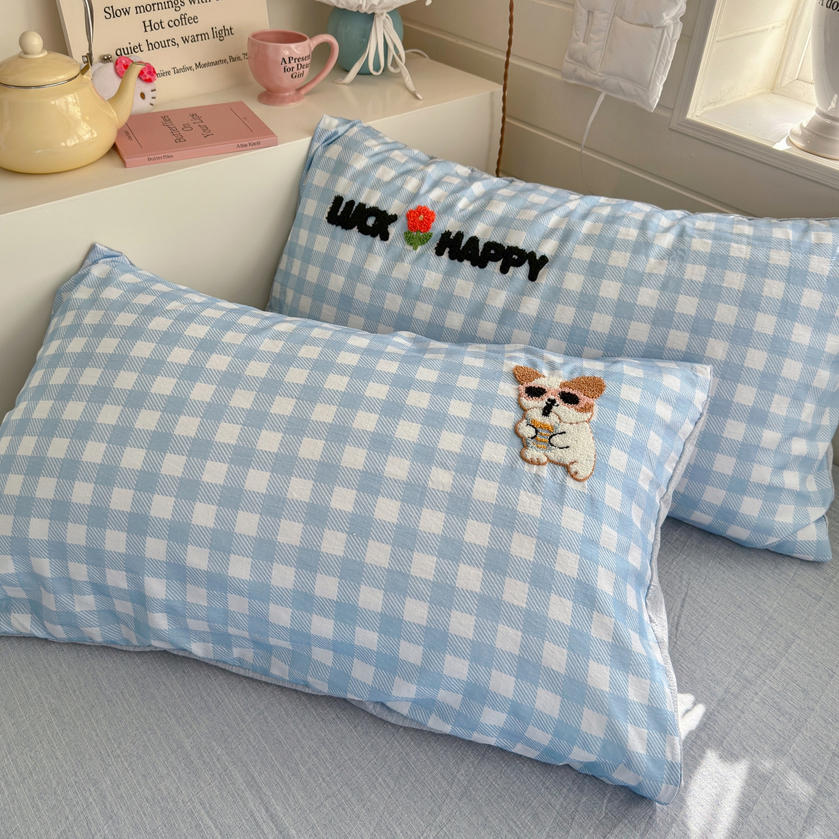 91家纺网 家纺一手货源 找家纺 王朝国际 2026爆款棉纱毛巾绣四件套 汪汪队