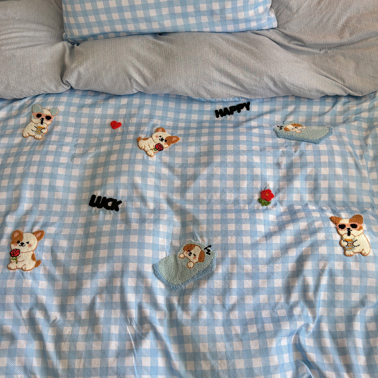 91家纺网 家纺一手货源 找家纺 王朝国际 2026爆款棉纱毛巾绣四件套 汪汪队