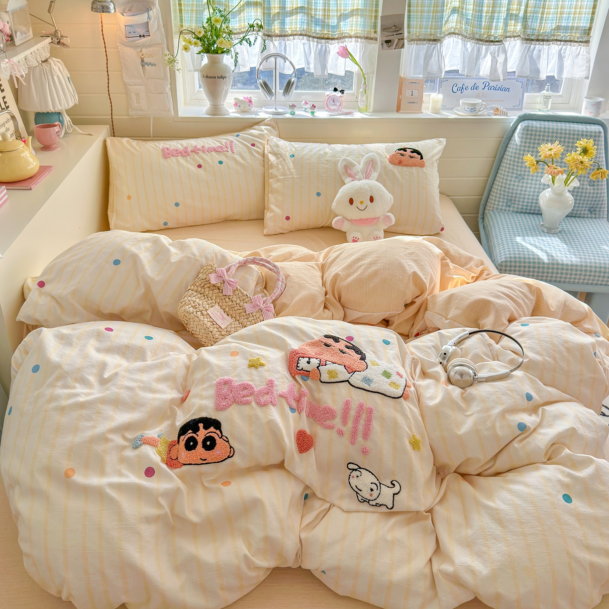 91家纺网 家纺一手货源 找家纺 王朝国际 2026爆款棉纱毛巾绣四件套 小新