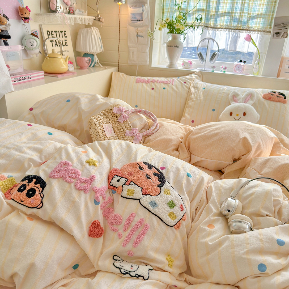 91家纺网 家纺一手货源 找家纺 王朝国际 2026爆款棉纱毛巾绣四件套 小新