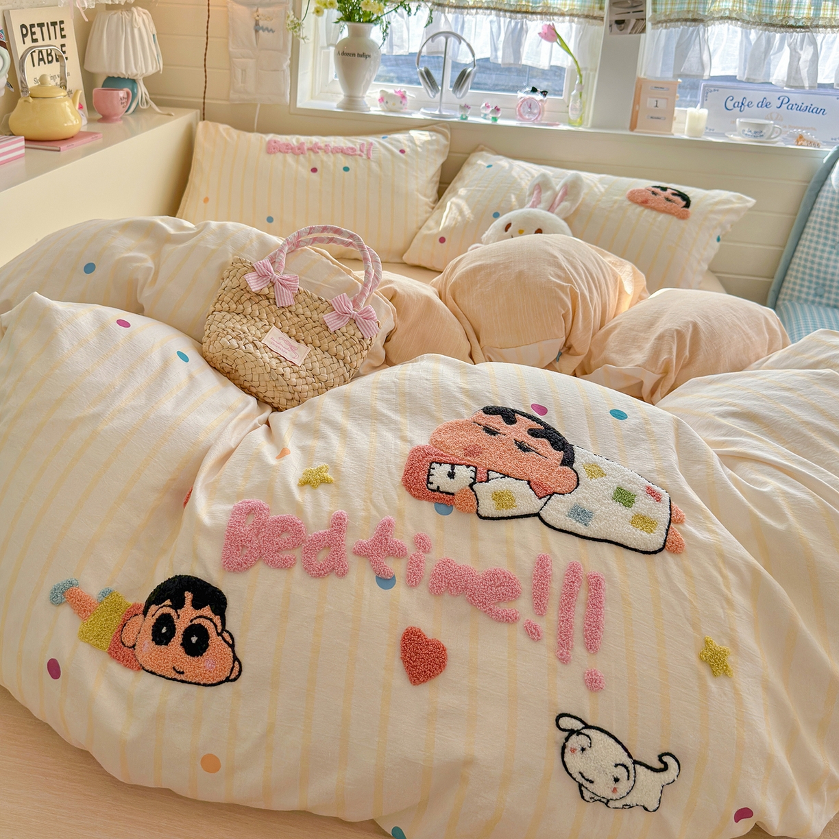 91家纺网 家纺一手货源 找家纺 王朝国际 2026爆款棉纱毛巾绣四件套 小新