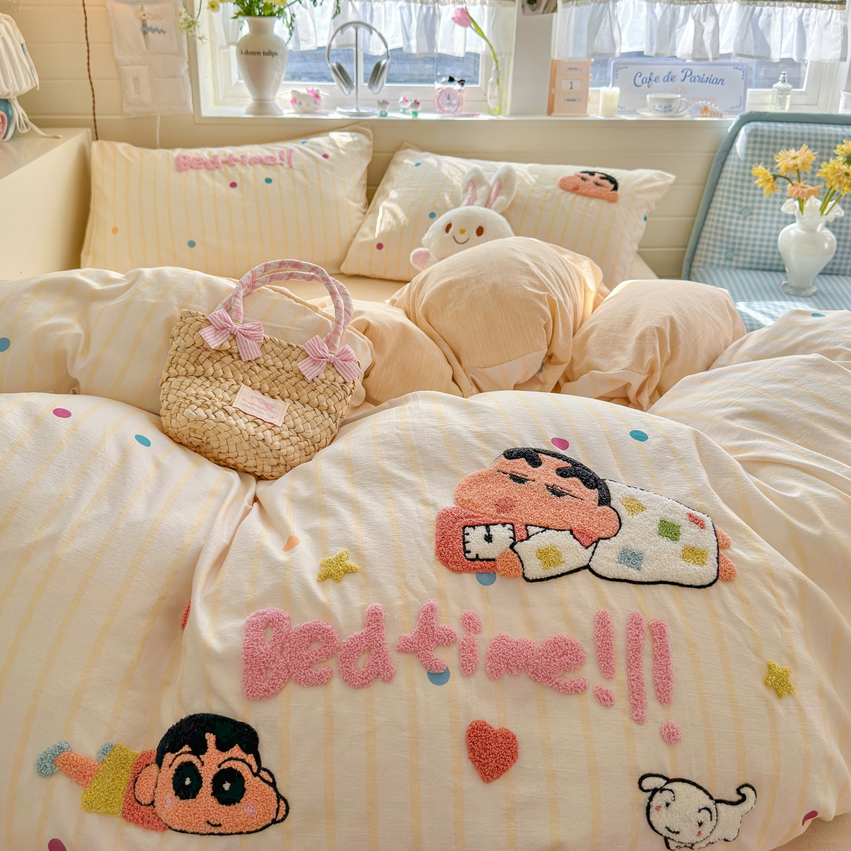 91家纺网 家纺一手货源 找家纺 王朝国际 2026爆款棉纱毛巾绣四件套 小新