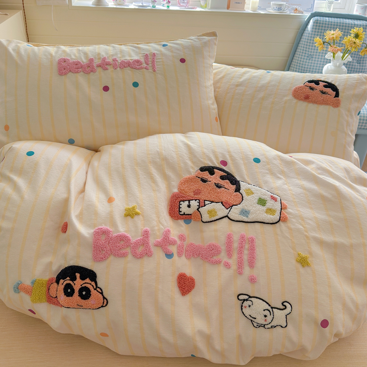 91家纺网 家纺一手货源 找家纺 王朝国际 2026爆款棉纱毛巾绣四件套 小新