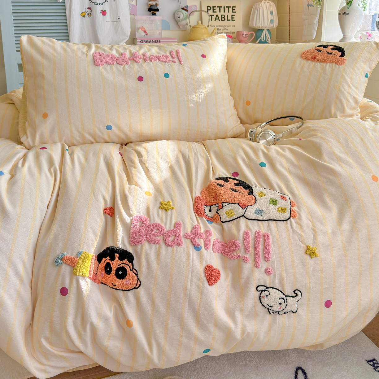 91家纺网 家纺一手货源 找家纺 王朝国际 2026爆款棉纱毛巾绣四件套 小新