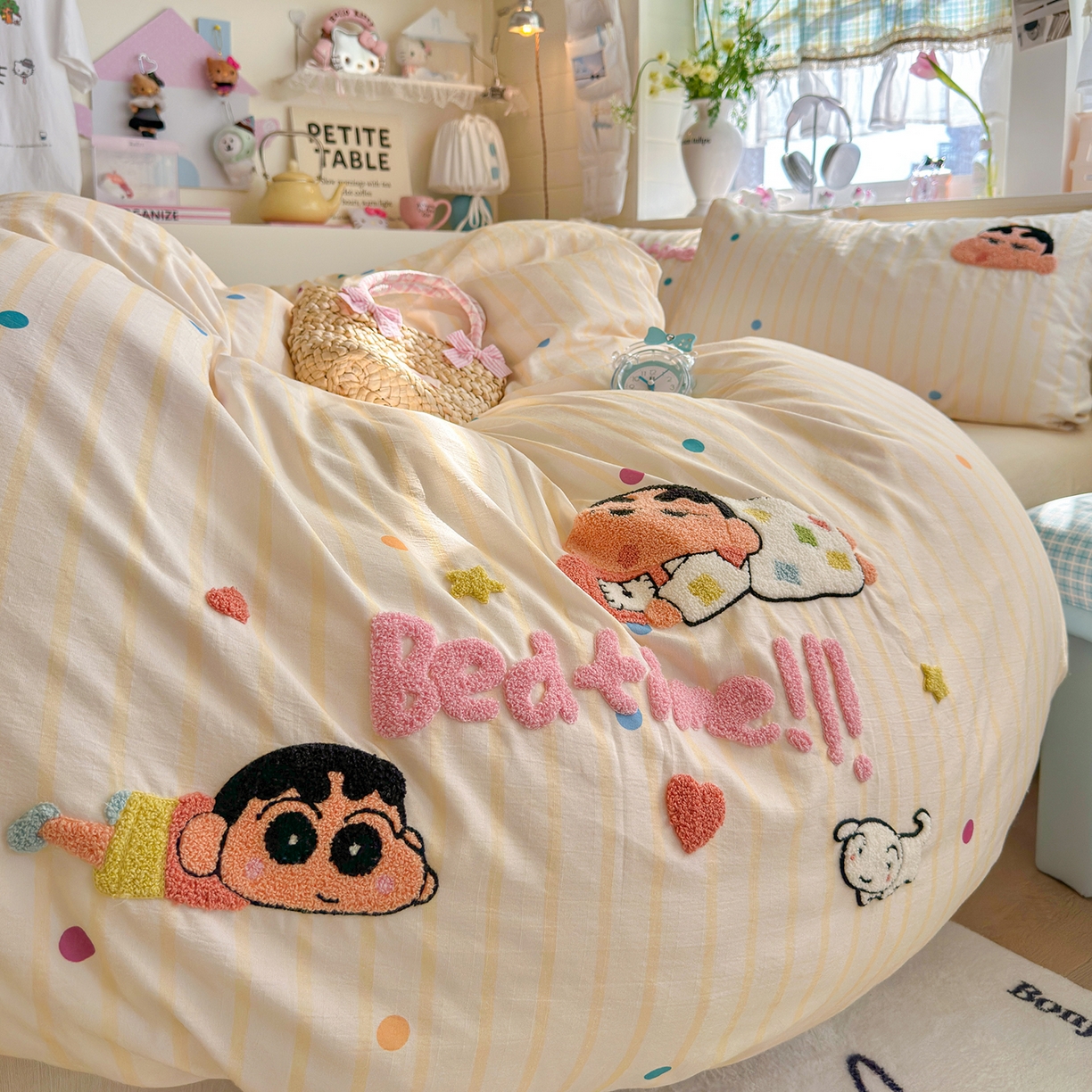 91家纺网 家纺一手货源 找家纺 王朝国际 2026爆款棉纱毛巾绣四件套 小新