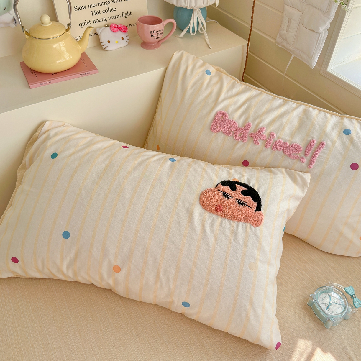 91家纺网 家纺一手货源 找家纺 王朝国际 2026爆款棉纱毛巾绣四件套 小新