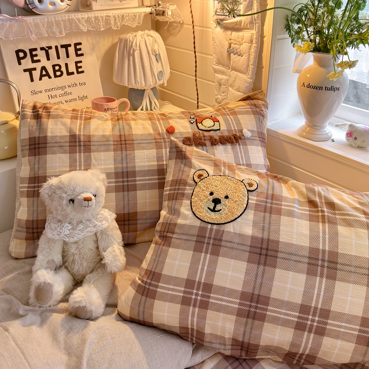 91家纺网 家纺一手货源 找家纺 王朝国际 2026爆款棉纱毛巾绣四件套 熊宝