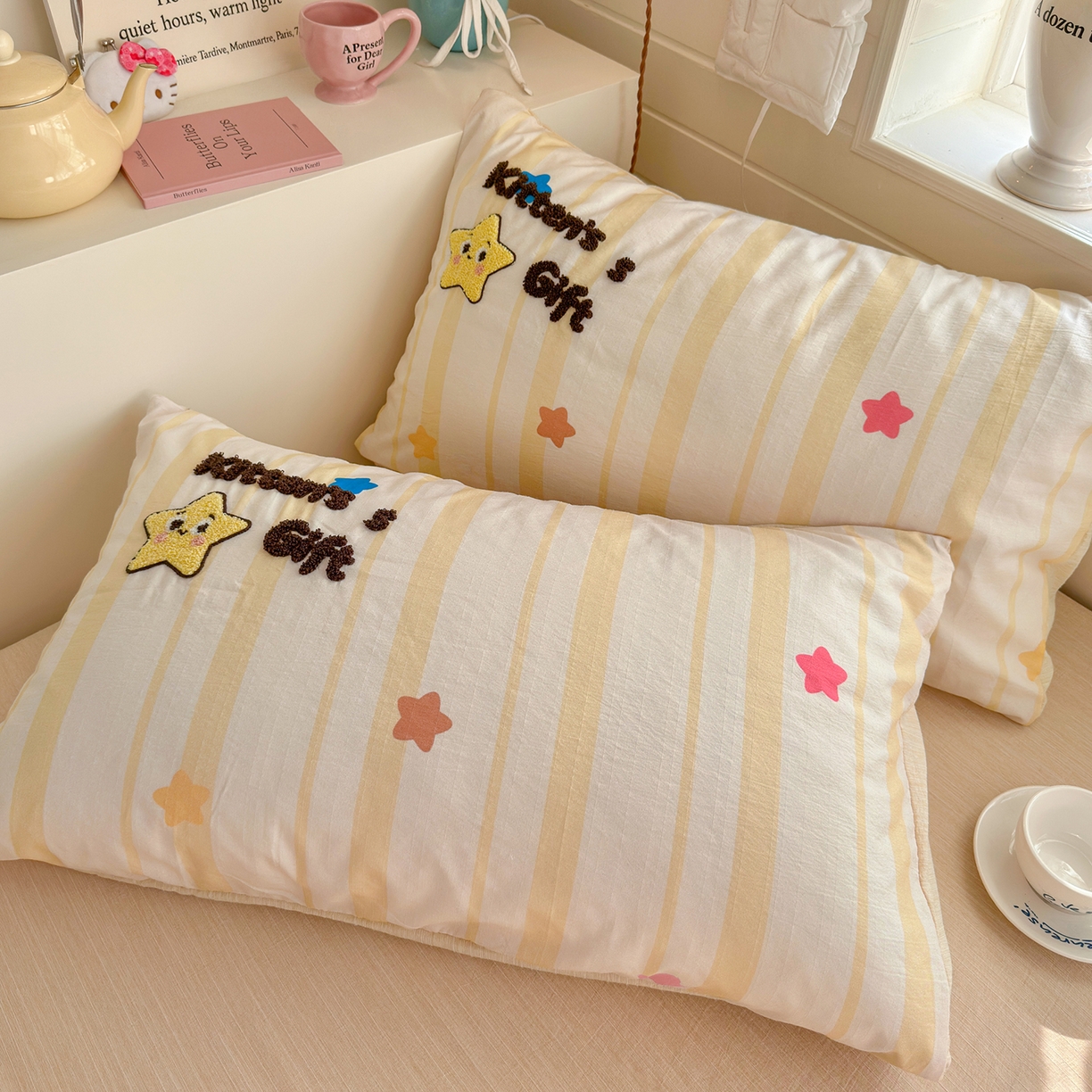 91家纺网 家纺一手货源 找家纺 王朝国际 2026爆款棉纱毛巾绣四件套 音乐仔