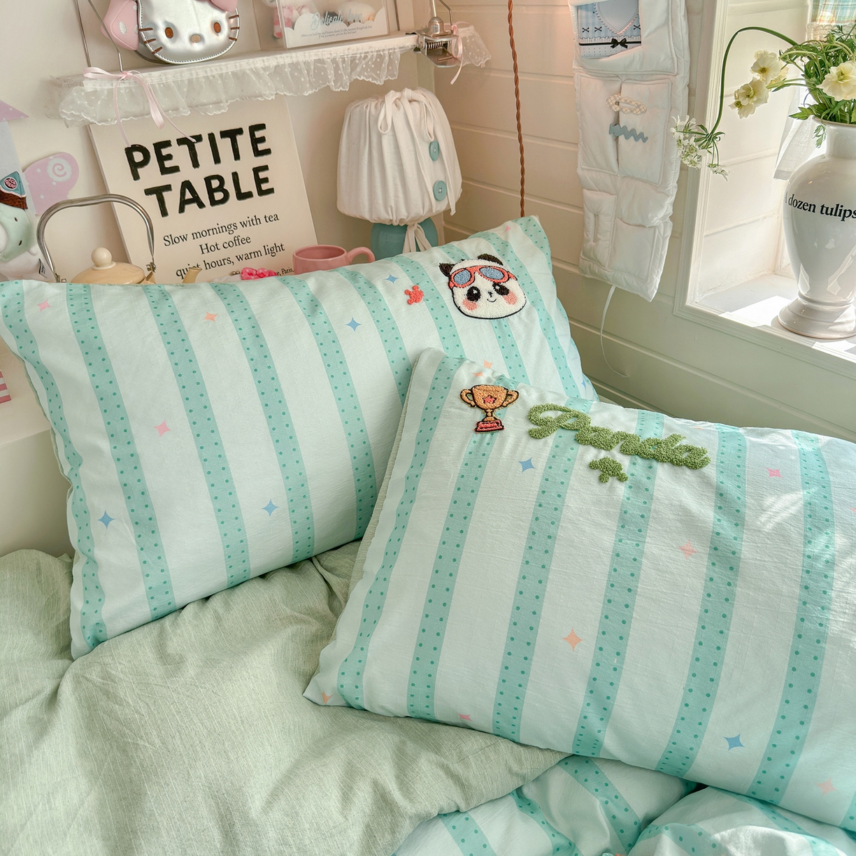 91家纺网 家纺一手货源 找家纺 王朝国际 2026爆款棉纱毛巾绣四件套 足球猫