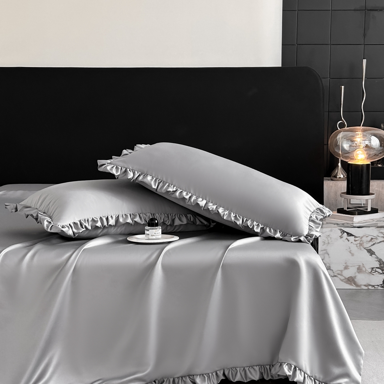 91家纺网 家纺一手货源 找家纺 （总）乐卧家居 2026新款哑光仿真丝高级感卧室时尚四件套-比弗利系列