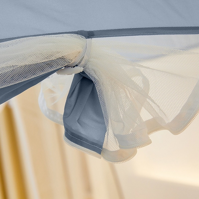 91家纺网 家纺一手货源 找家纺 （总）海虹 2026新款海虹防尘大顶免安装无荧光双丝帐纱防摔蚊帐