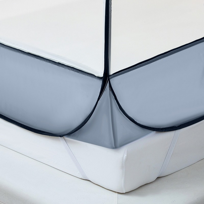 91家纺网 家纺一手货源 找家纺 （总）海虹 2026新款海虹防尘大顶免安装无荧光双丝帐纱防摔蚊帐