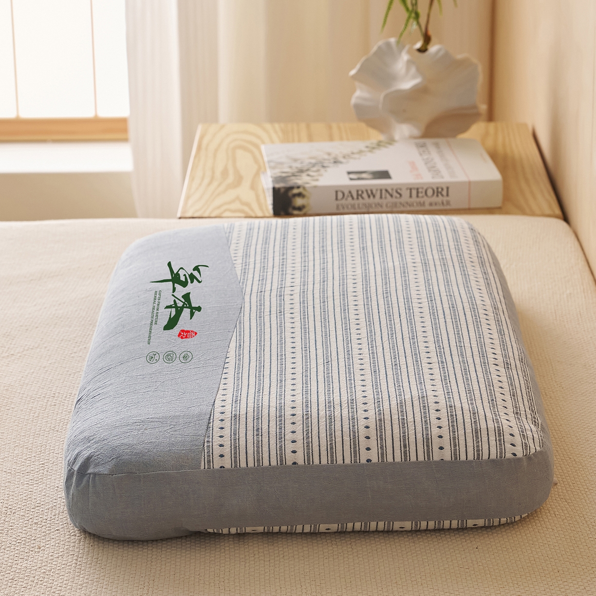 91家纺网 家纺一手货源 找家纺 （总）乐可 2026新款彩条双拼枕荞麦枕香丸枕枕头枕芯