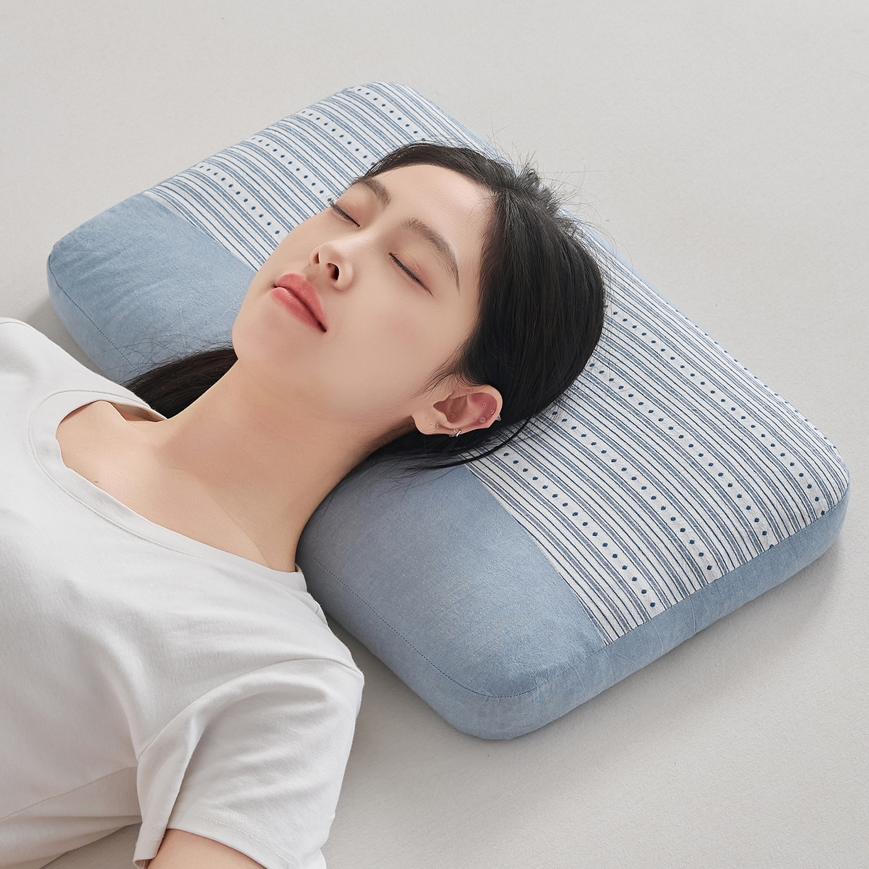 91家纺网 家纺一手货源 找家纺 （总）乐可 2026新款彩条双拼枕荞麦枕香丸枕枕头枕芯