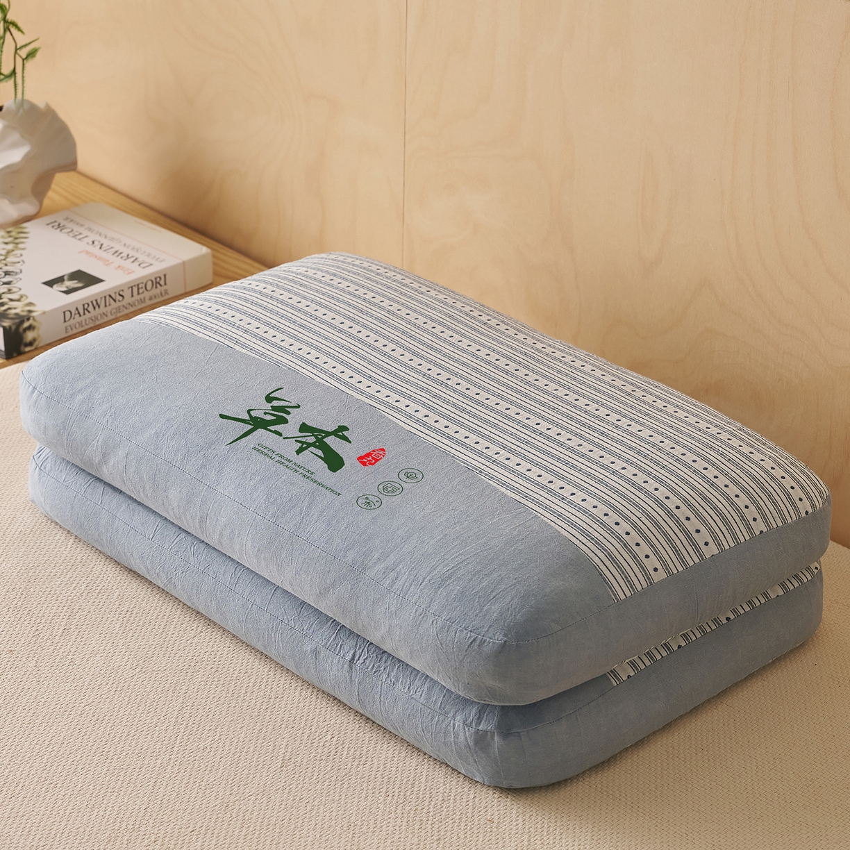 91家纺网 家纺一手货源 找家纺 （总）乐可 2026新款彩条双拼枕荞麦枕香丸枕枕头枕芯