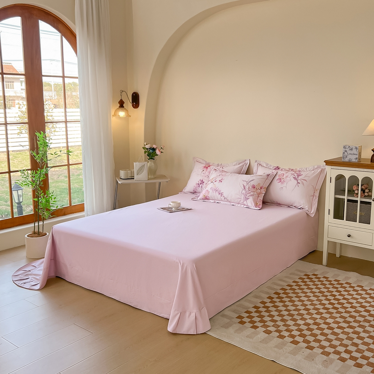 91家纺网 家纺一手货源 找家纺 （总）帛美家纺 2026新款小清新全棉纯棉印花四件套