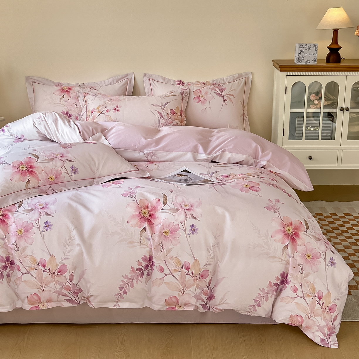 91家纺网 家纺一手货源 找家纺 （总）帛美家纺 2026新款小清新全棉纯棉印花四件套