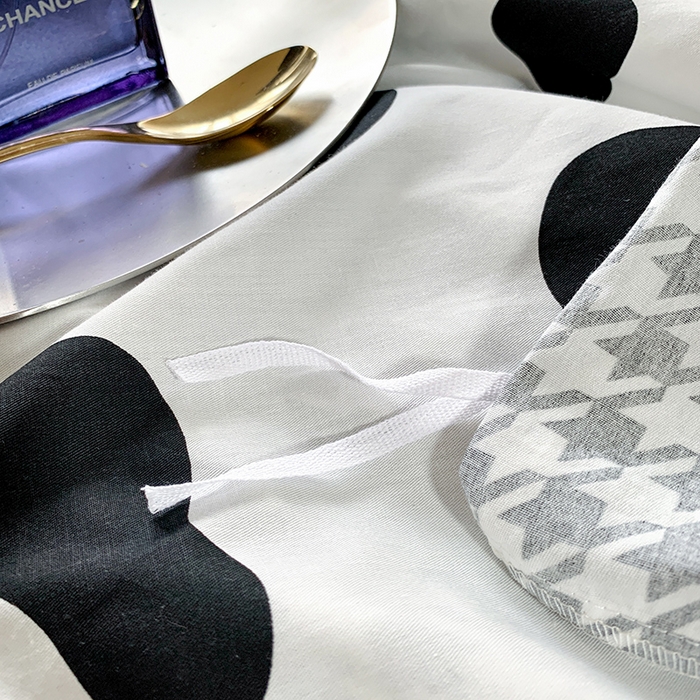 91家纺网 家纺一手货源 找家纺 朵希曼 2026新款全棉北欧黑白极简系列四件套 黑糖牛奶