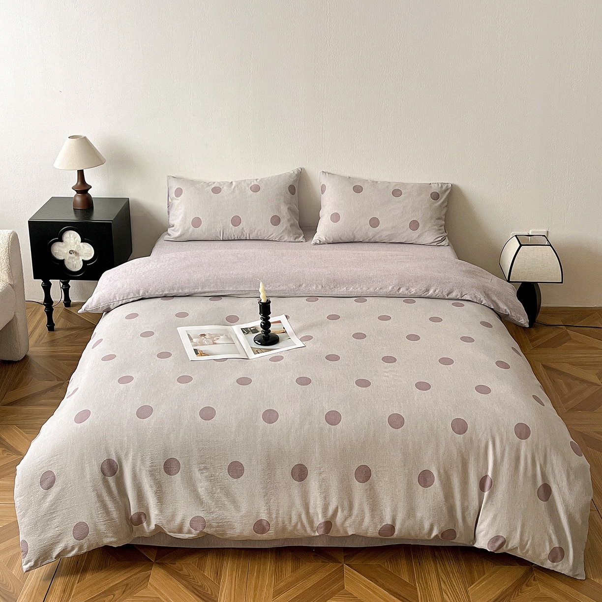 91家纺网 家纺一手货源 找家纺 （总）仟网汇 2026新款高克重加厚色织提花系列四件套小布袋包装