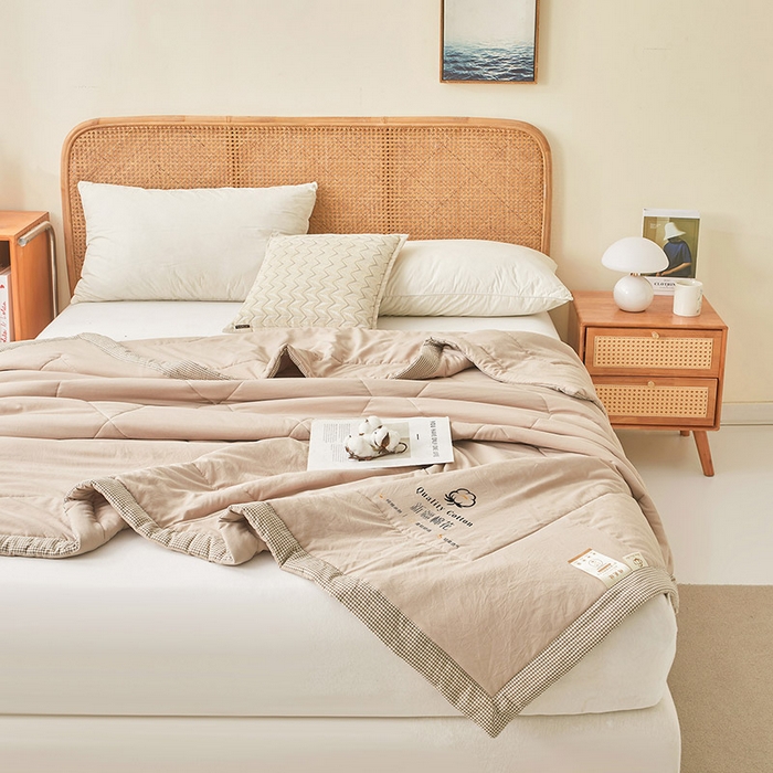 91家纺网 家纺一手货源 找家纺 魅图家纺 2026新款新疆棉花夏被被子被芯新疆棉 卡其【提供买家秀】