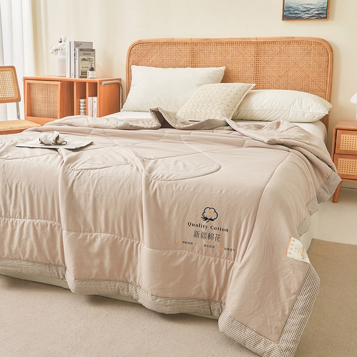 91家纺网 家纺一手货源 找家纺 魅图家纺 2026新款新疆棉花夏被被子被芯新疆棉 卡其【提供买家秀】