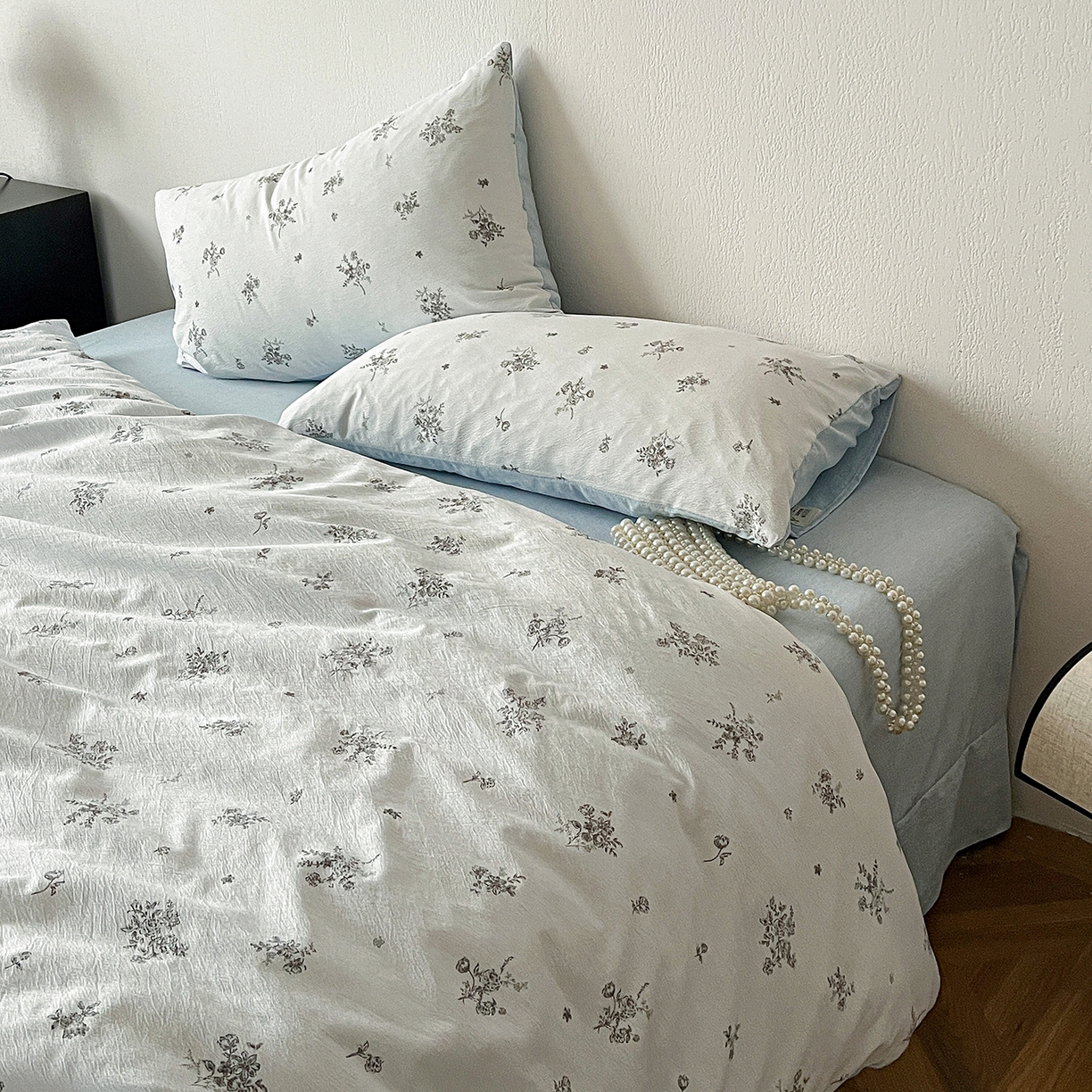 91家纺网 家纺一手货源 找家纺 仟网汇 2026新款高克重加厚色织提花系列四件套小布袋包装 花清梦