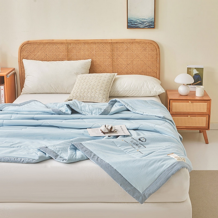 91家纺网 家纺一手货源 找家纺 魅图家纺 2026新款新疆棉花夏被被子被芯新疆棉 湛蓝【提供买家秀】