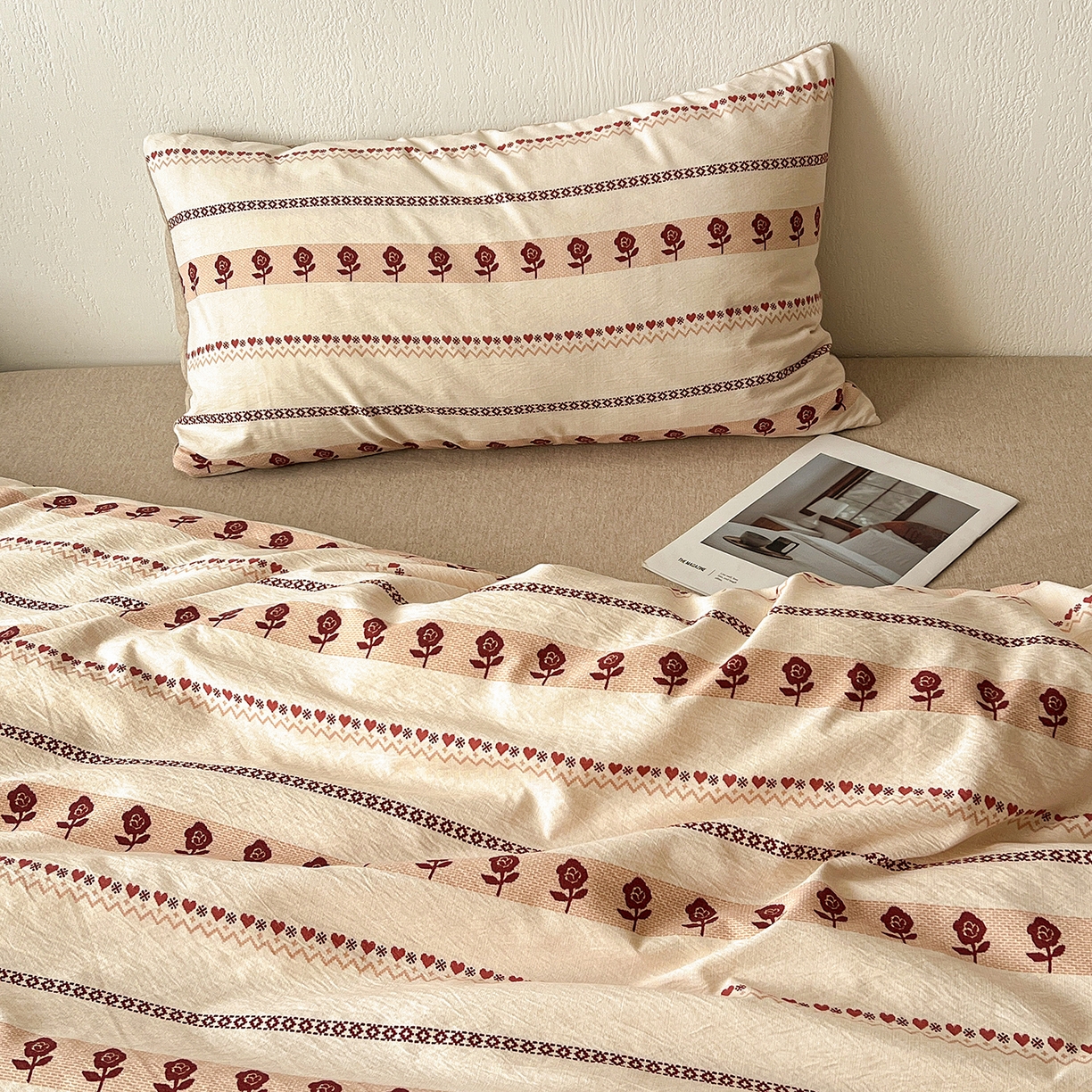 91家纺网 家纺一手货源 找家纺 仟网汇 2026新款高克重加厚色织提花系列四件套小布袋包装 玛奇朵