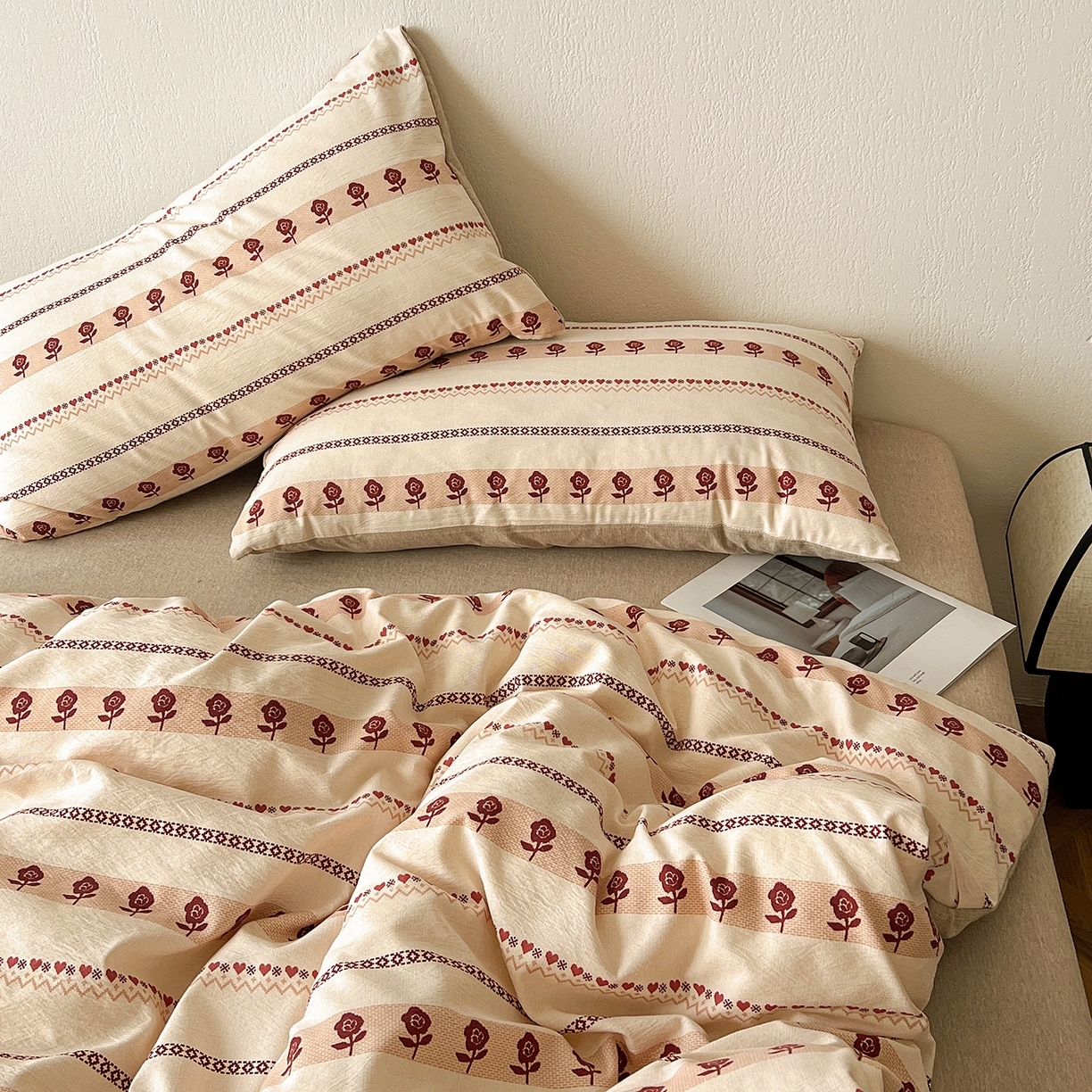 91家纺网 家纺一手货源 找家纺 仟网汇 2026新款高克重加厚色织提花系列四件套小布袋包装 玛奇朵