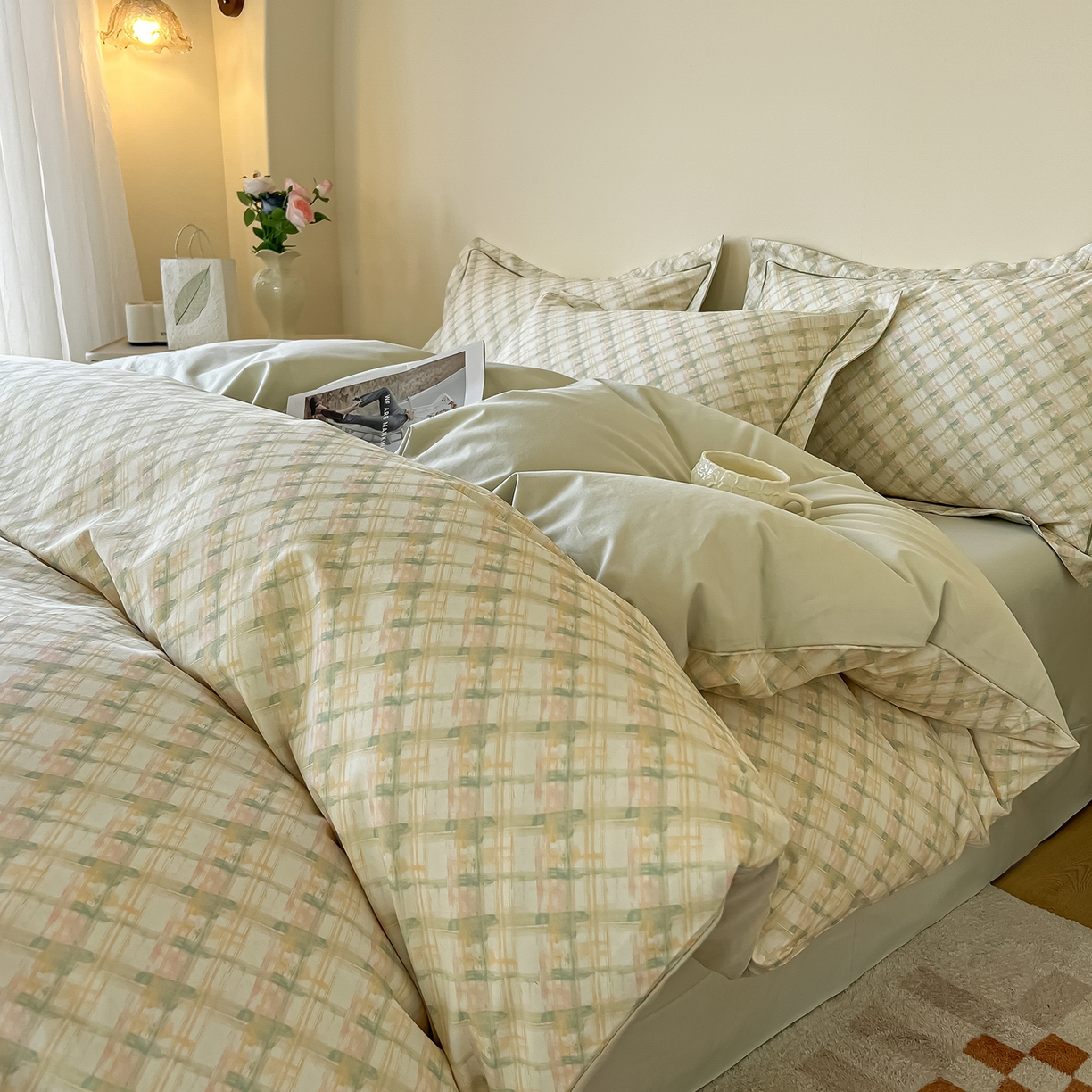 91家纺网 家纺一手货源 找家纺 （总）帛美家纺 2026新款小清新全棉纯棉印花四件套