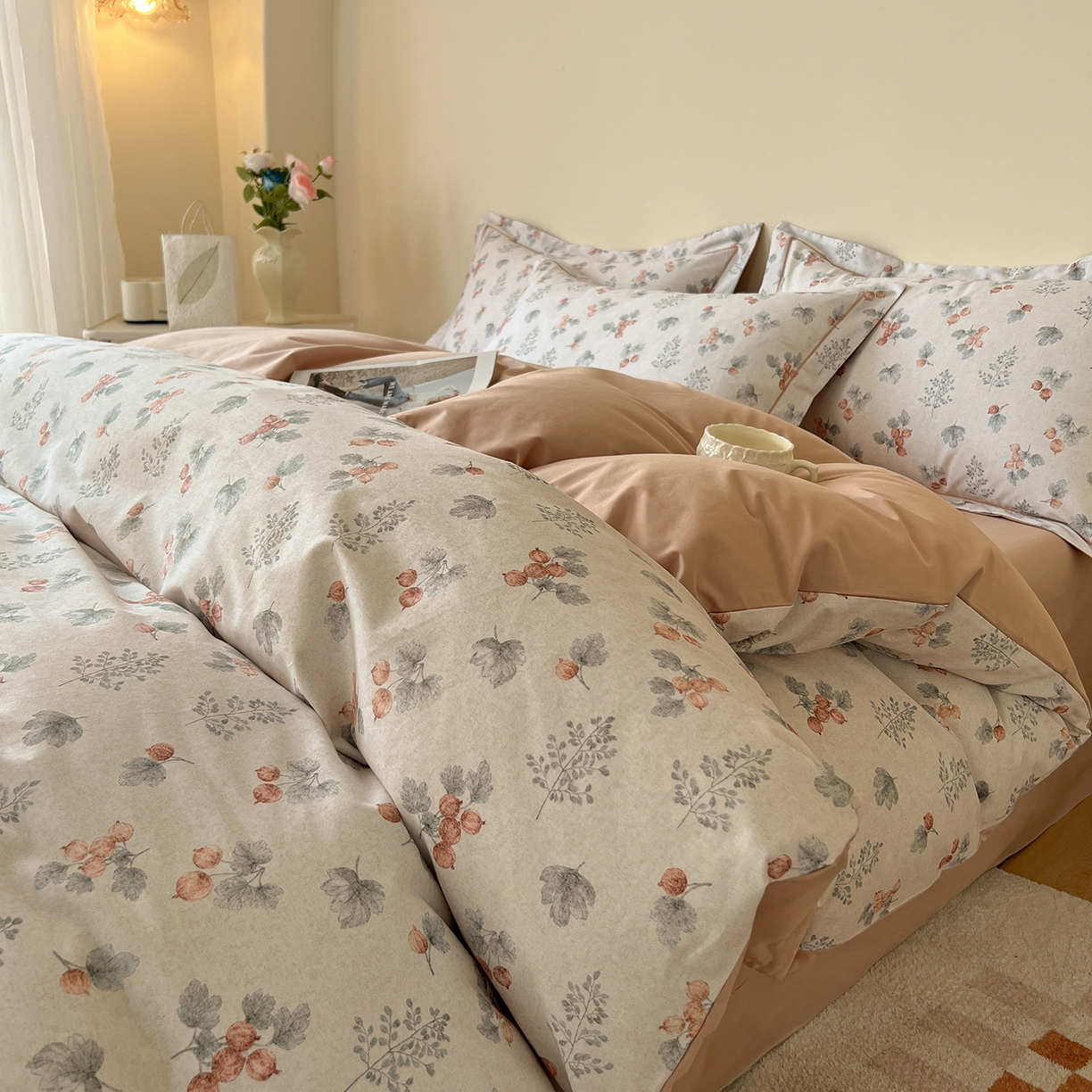 91家纺网 家纺一手货源 找家纺 （总）帛美家纺 2026新款小清新全棉纯棉印花四件套