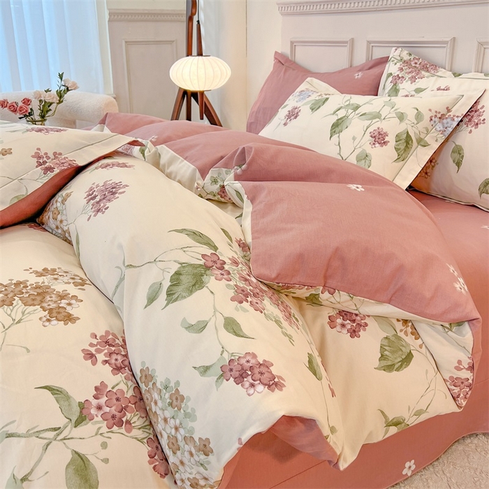 91家纺网 家纺一手货源 找家纺 （总）帛美家纺 2026新款小清新全棉纯棉印花四件套