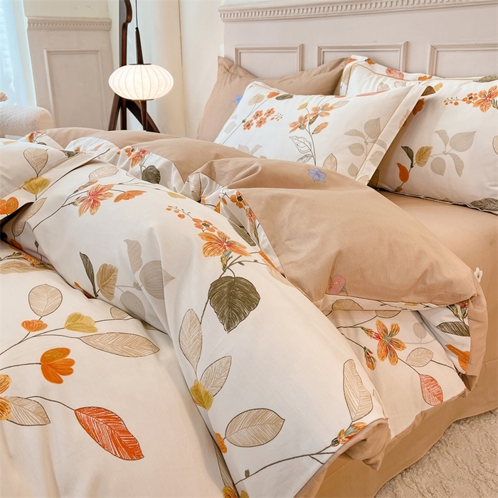 91家纺网 家纺一手货源 找家纺 （总）帛美家纺 2026新款小清新全棉纯棉印花四件套