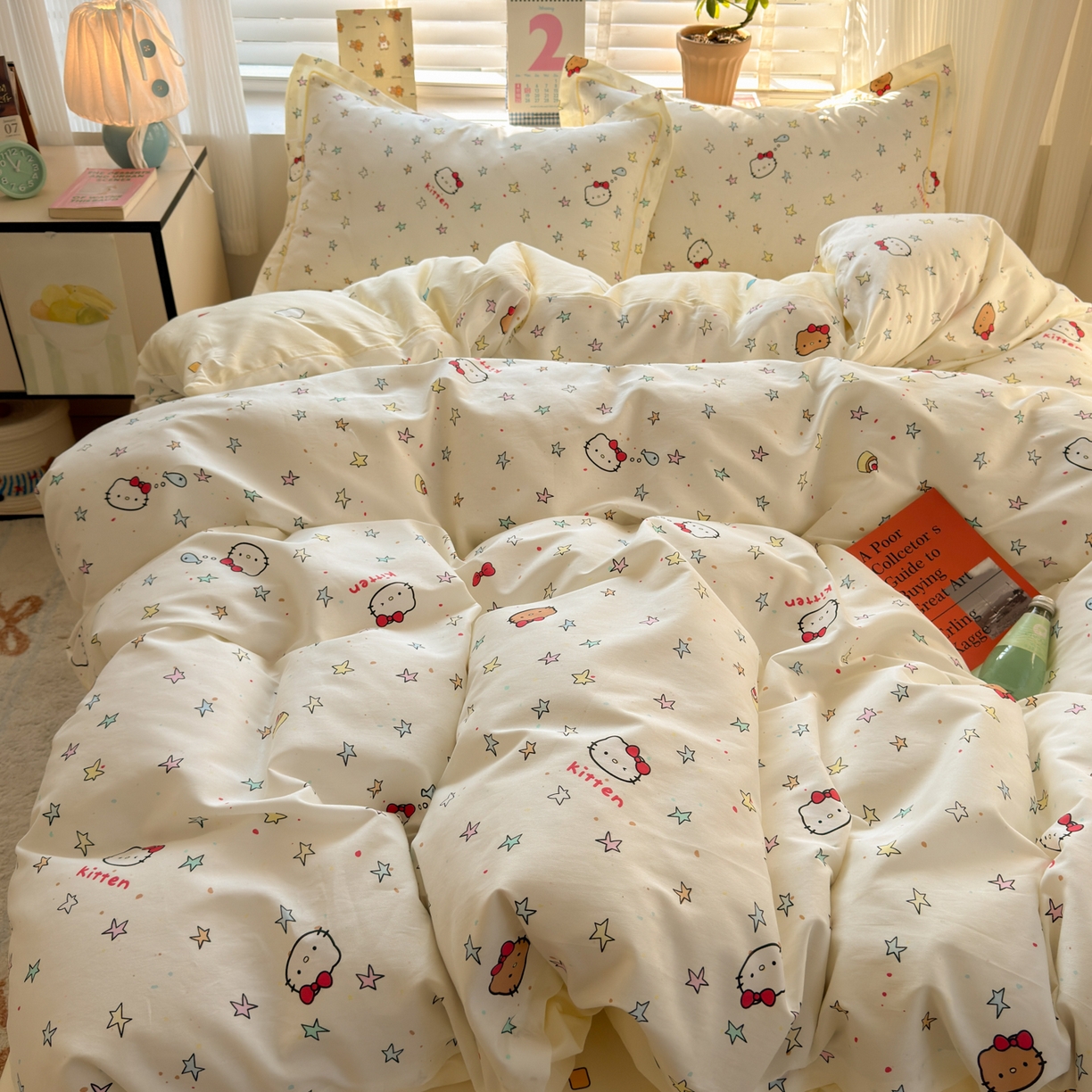 91家纺网 家纺一手货源 找家纺 （总）女子家纺 2026新款全棉网红直播热款吊边一字绣工艺款四件套-系列三