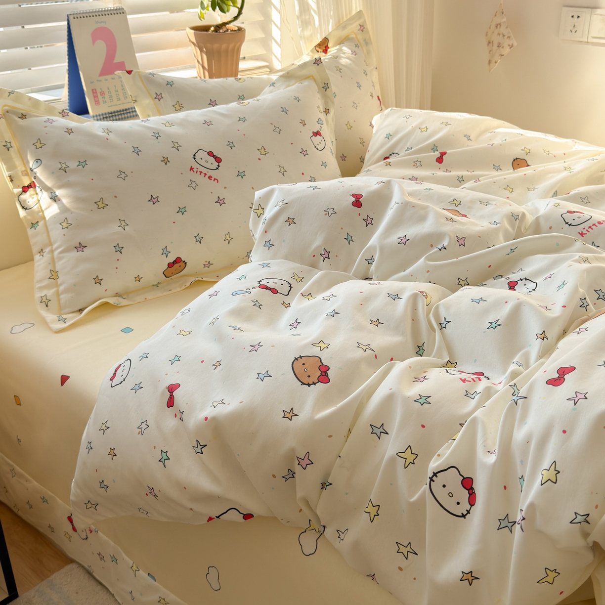 91家纺网 家纺一手货源 找家纺 （总）女子家纺 2026新款全棉网红直播热款吊边一字绣工艺款四件套-系列三