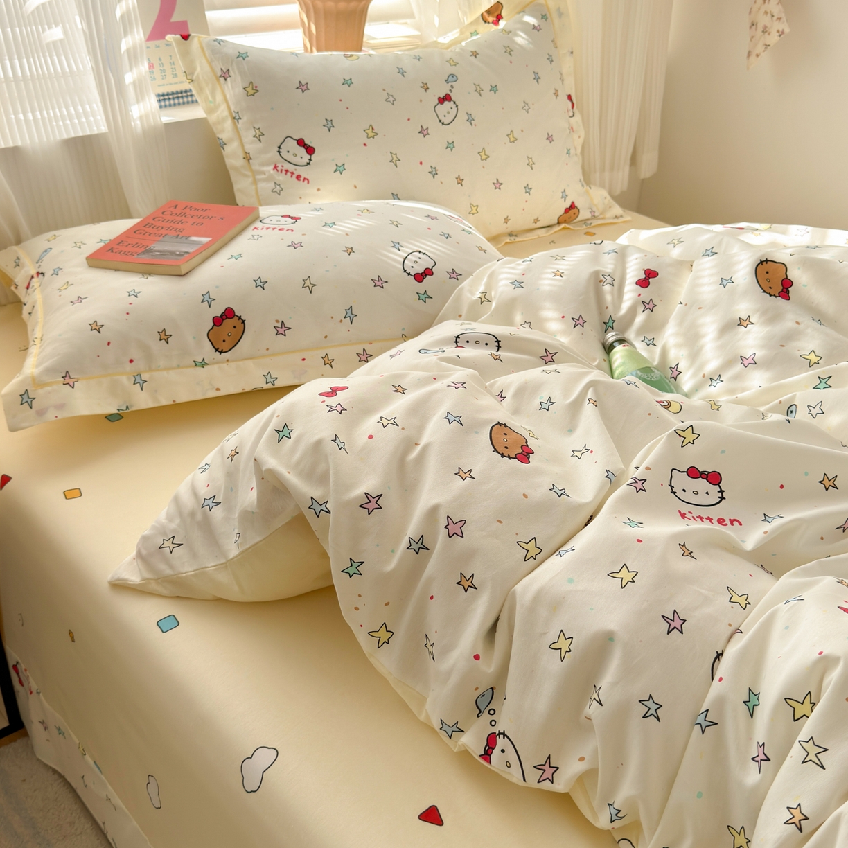 91家纺网 家纺一手货源 找家纺 （总）女子家纺 2026新款全棉网红直播热款吊边一字绣工艺款四件套-系列三