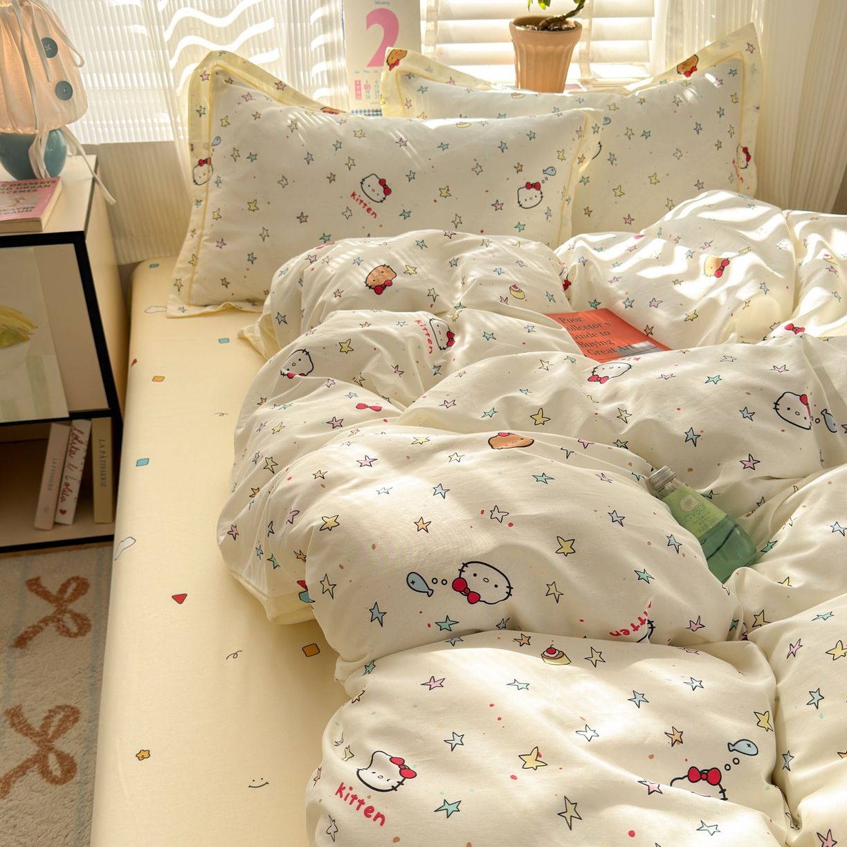 91家纺网 家纺一手货源 找家纺 （总）女子家纺 2026新款全棉网红直播热款吊边一字绣工艺款四件套-系列三