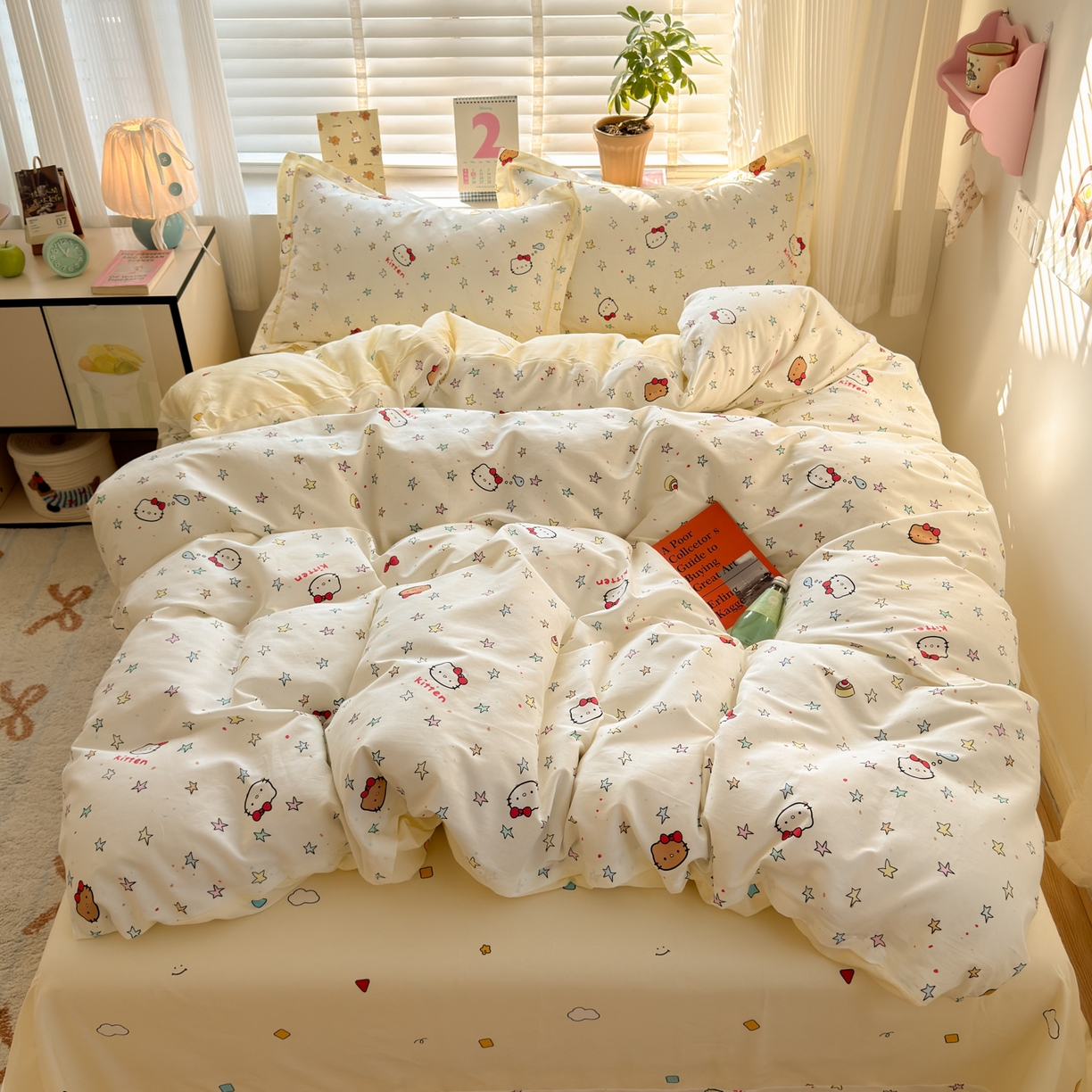 91家纺网 家纺一手货源 找家纺 （总）女子家纺 2026新款全棉网红直播热款吊边一字绣工艺款四件套-系列三