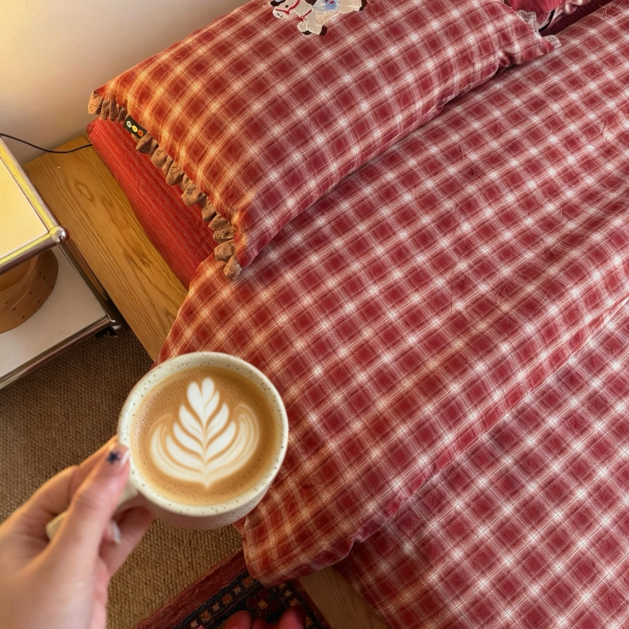 91家纺网 家纺一手货源 找家纺 （总）RYB红黄兰 2026年新款设计师原创全棉色织水洗棉贴布绣三件套四件套-幸福加马