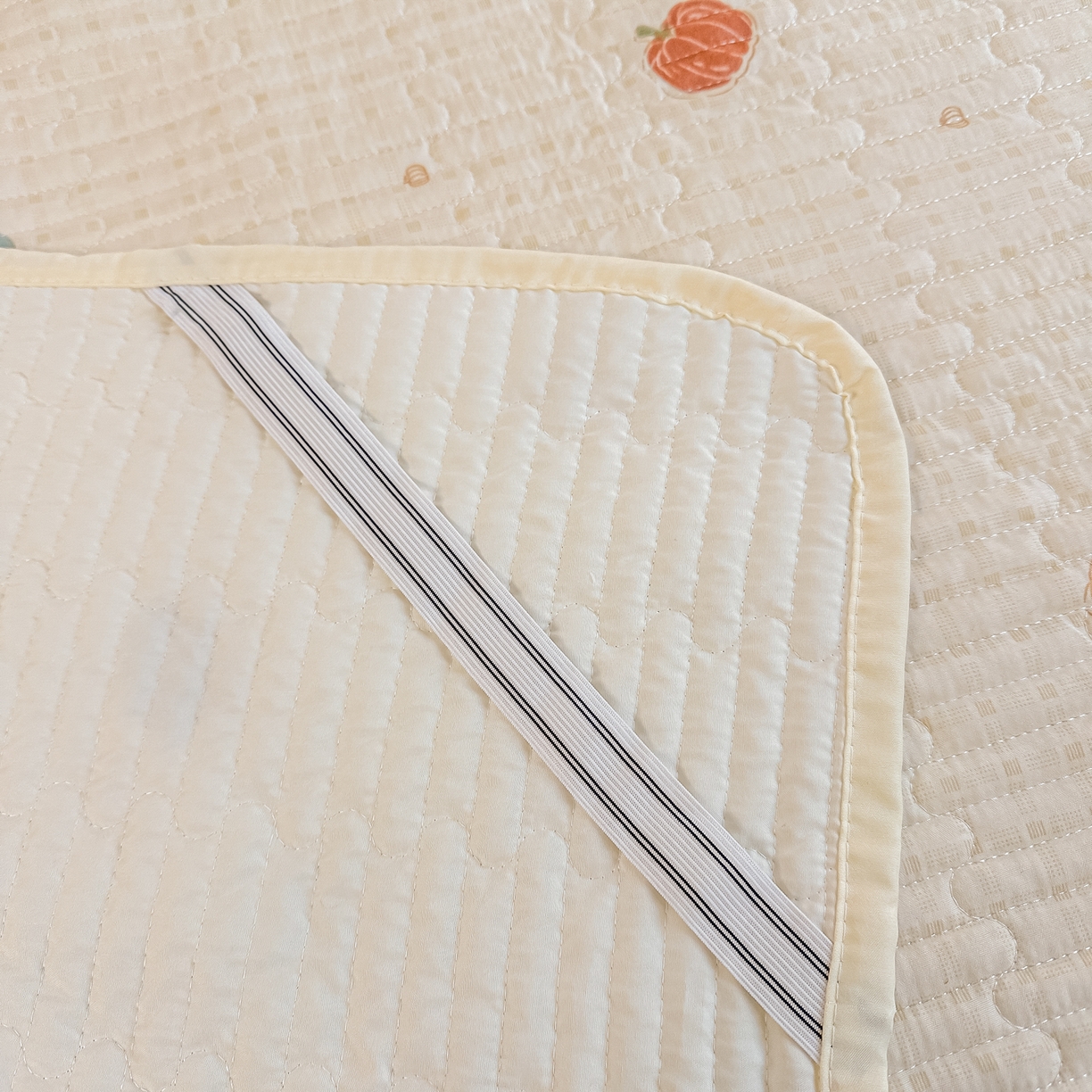 91家纺网 家纺一手货源 找家纺 慕澄家纺 2026新款小清新印花水洗棉床盖单品床盖床盖单件 彩色南瓜