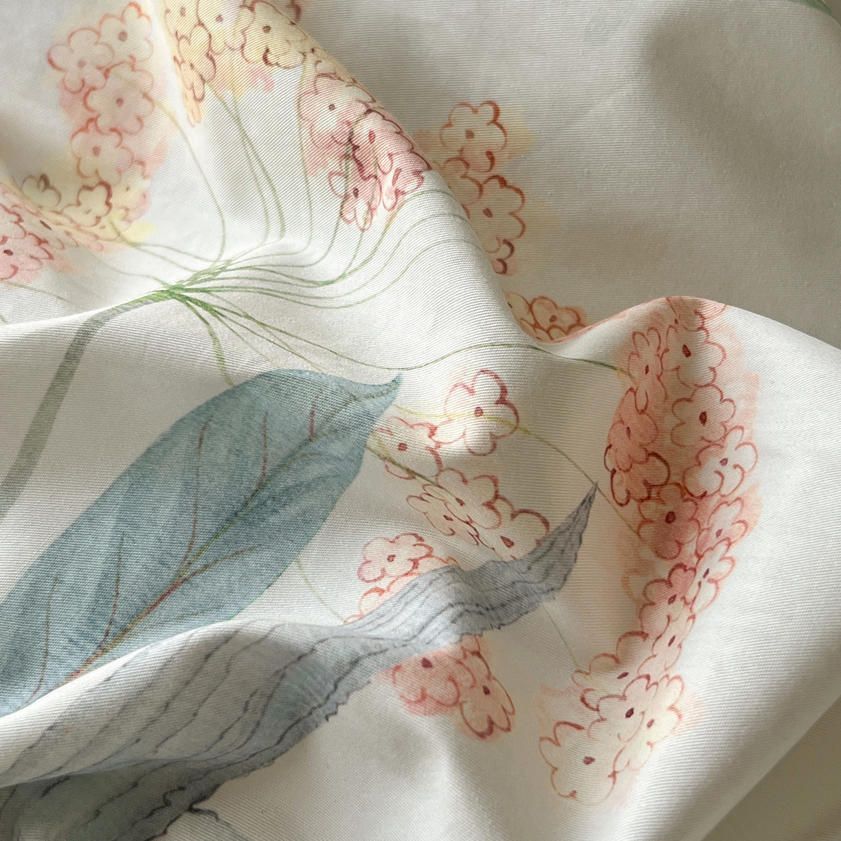 91家纺网 家纺一手货源 找家纺 帛美家纺 2026新款小清新全棉纯棉印花四件套 七里香