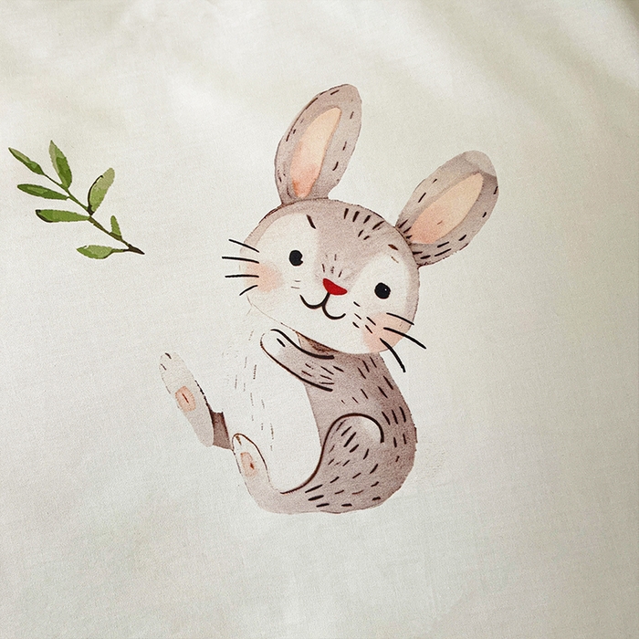 91家纺网 家纺一手货源 找家纺 帛美家纺 2026新款小清新全棉纯棉印花四件套 小萌兔