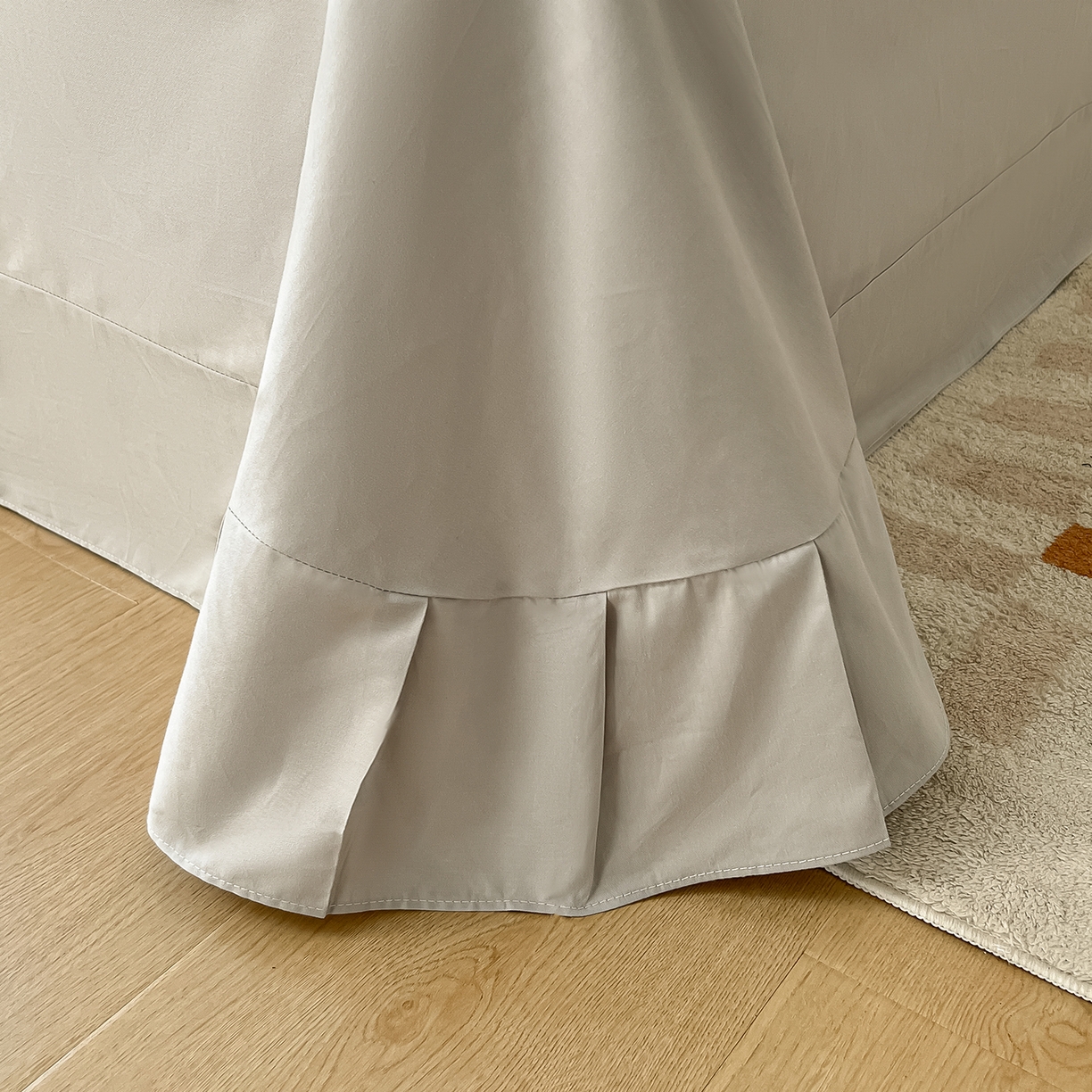 91家纺网 家纺一手货源 找家纺 帛美家纺 2026新款小清新全棉纯棉印花四件套 叶语情怀