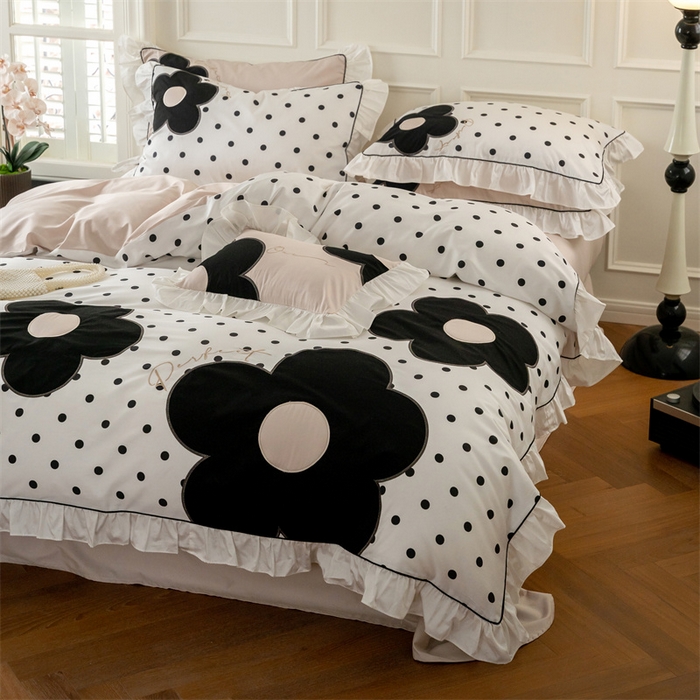 91家纺网 家纺一手货源 找家纺 （总）FORTWO 2024新款40斜纹数码印花贴布绣四件套