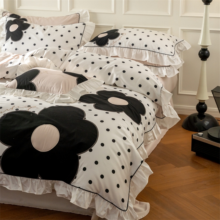 91家纺网 家纺一手货源 找家纺 （总）FORTWO 2024新款40斜纹数码印花贴布绣四件套