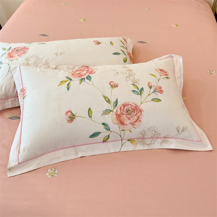 91家纺网 家纺一手货源 找家纺 帛美家纺 2026新款小清新全棉纯棉印花四件套 依梦