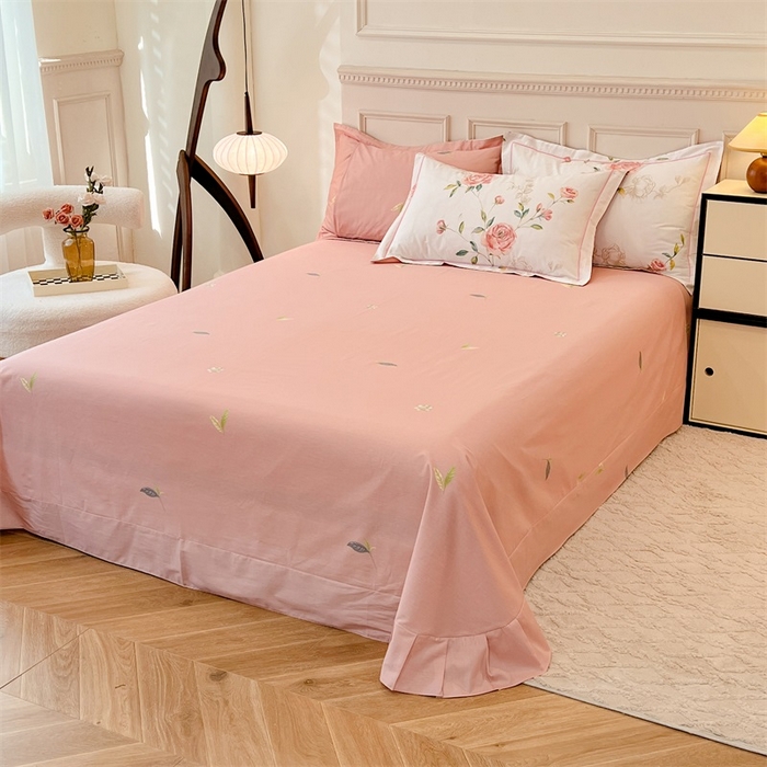 91家纺网 家纺一手货源 找家纺 帛美家纺 2026新款小清新全棉纯棉印花四件套 依梦