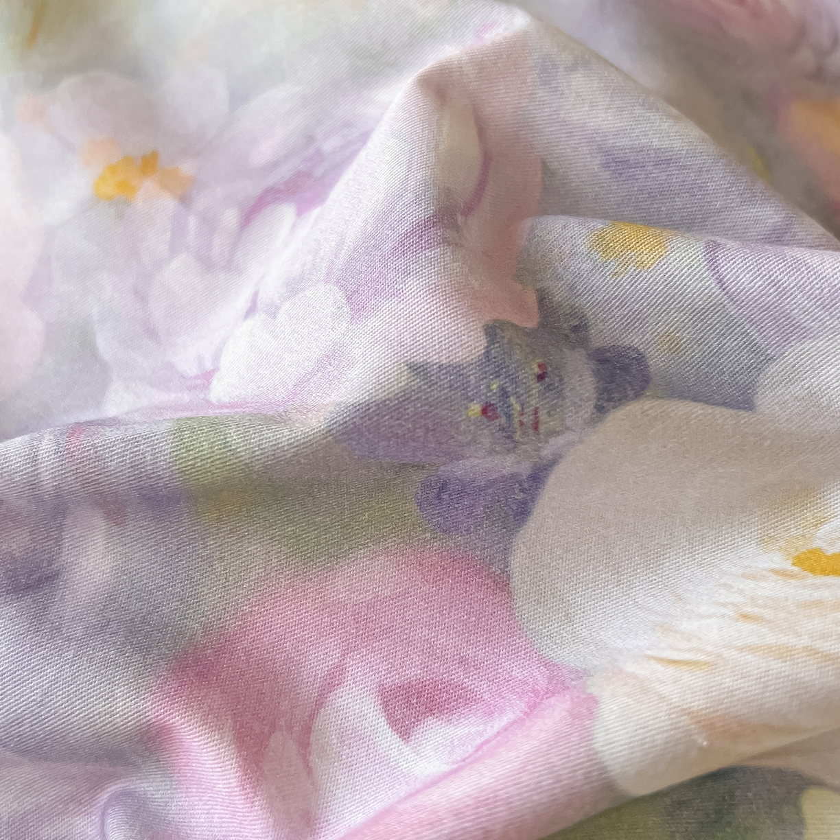 91家纺网 家纺一手货源 找家纺 帛美家纺 2026新款小清新全棉纯棉印花四件套 怡然