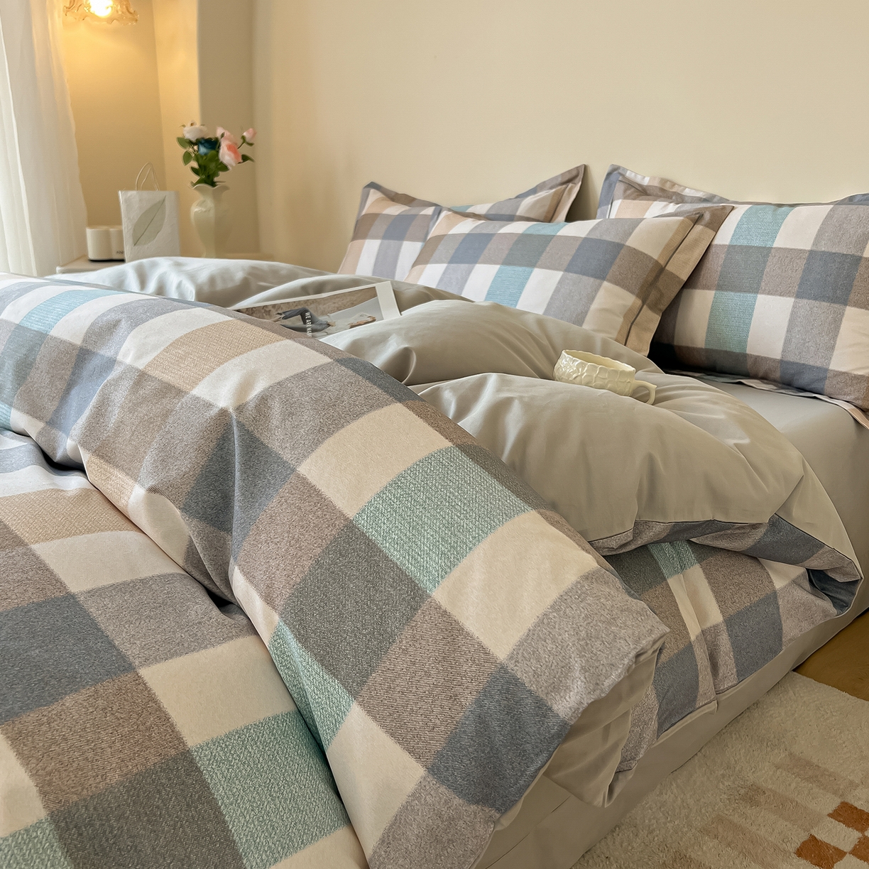 帛美家纺 2026新款小清新全棉纯棉印花四件套 英伦风调